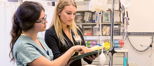 Medical students in learning environment